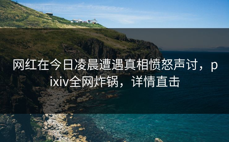 网红在今日凌晨遭遇真相愤怒声讨，pixiv全网炸锅，详情直击