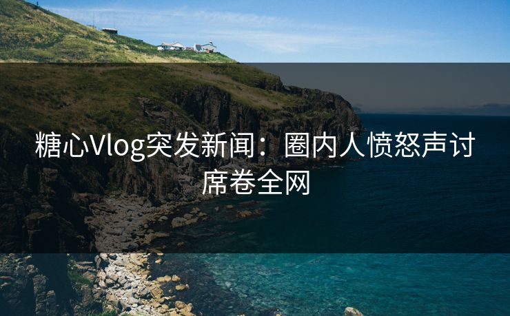 糖心Vlog突发新闻：圈内人愤怒声讨席卷全网