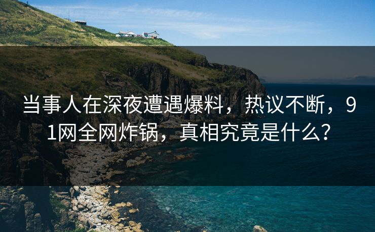 当事人在深夜遭遇爆料，热议不断，91网全网炸锅，真相究竟是什么？