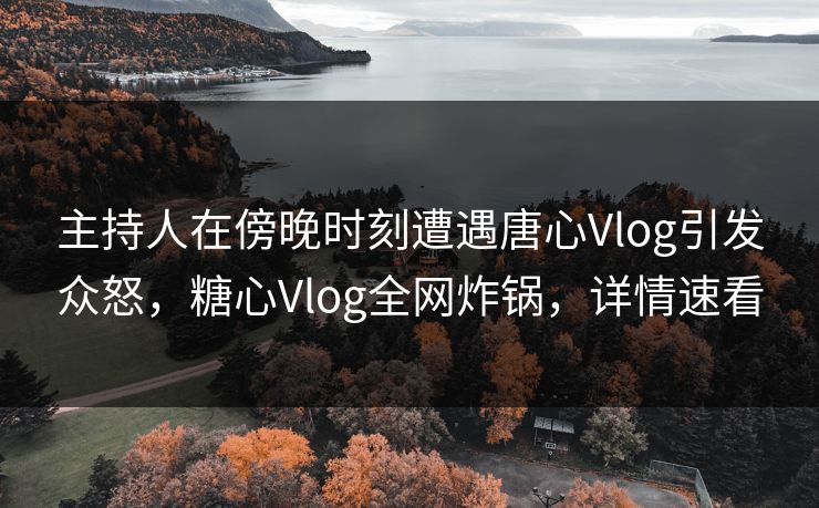 主持人在傍晚时刻遭遇唐心Vlog引发众怒，糖心Vlog全网炸锅，详情速看