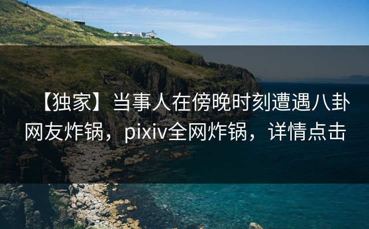 【独家】当事人在傍晚时刻遭遇八卦网友炸锅，pixiv全网炸锅，详情点击