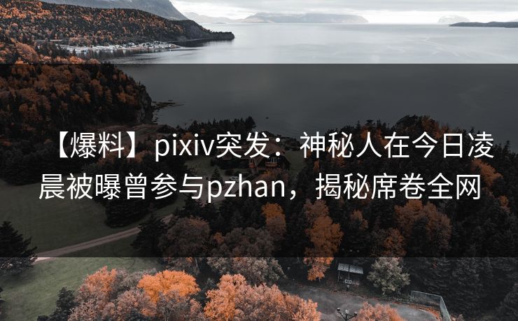 【爆料】pixiv突发：神秘人在今日凌晨被曝曾参与pzhan，揭秘席卷全网